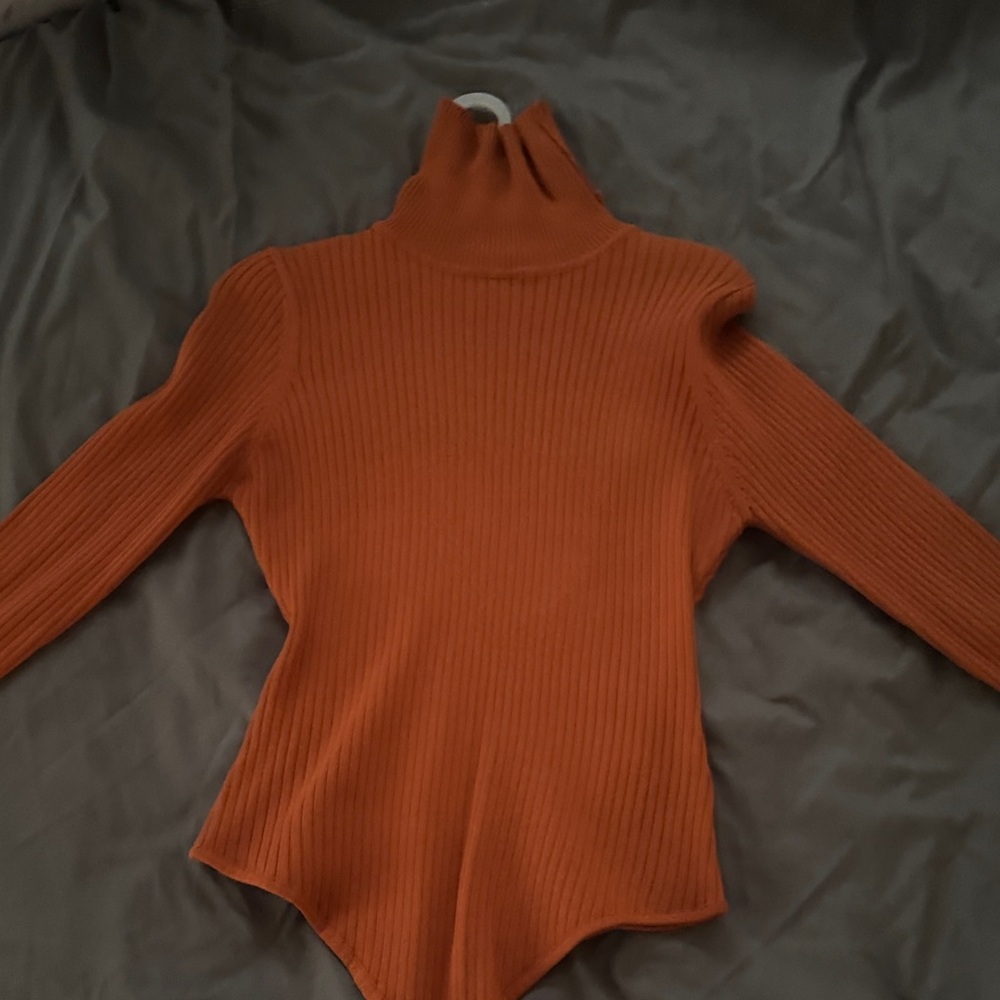 Fashion Nova Vibrant Orange Cowl Neck Sweater